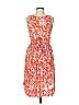 Talbots Print Orange Cocktail Dress Size 6 - photo 1