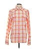 Guess Jeans 100% Cotton Plaid Pink Long Sleeve Button-Down Shirt Size L - photo 1