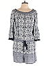 Mystree 100% Rayon Gray Blue Romper Size L - photo 1