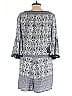 Mystree 100% Rayon Gray Blue Romper Size L - photo 2