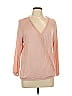 Soho JEANS NEW YORK & COMPANY Pink Long Sleeve Blouse Size L - photo 1