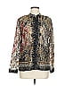 Chico's 100% Polyester Paisley Gold Long Sleeve Blouse Size M - photo 1