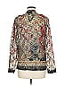 Chico's 100% Polyester Paisley Gold Long Sleeve Blouse Size M - photo 2