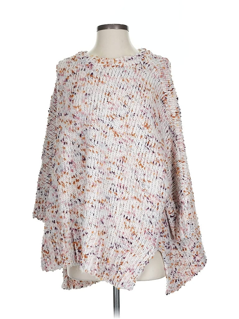 Lou & Grey for LOFT Tweed White Poncho Size XS - photo 1