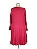 Terra & Sky Solid Burgundy Casual Dress Size 3X - photo 2