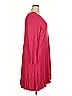 Terra & Sky Solid Burgundy Casual Dress Size 3X - photo 4