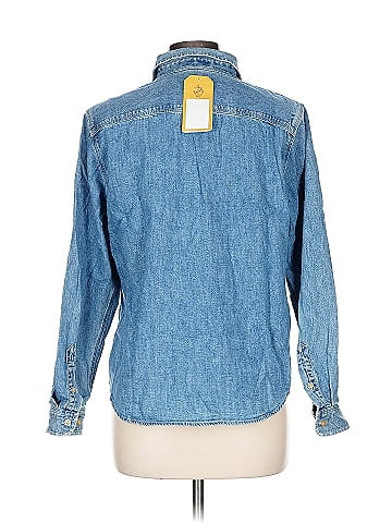 Lauren Jeans Co. Blue Denim Button-Down Shirt (view 2)
