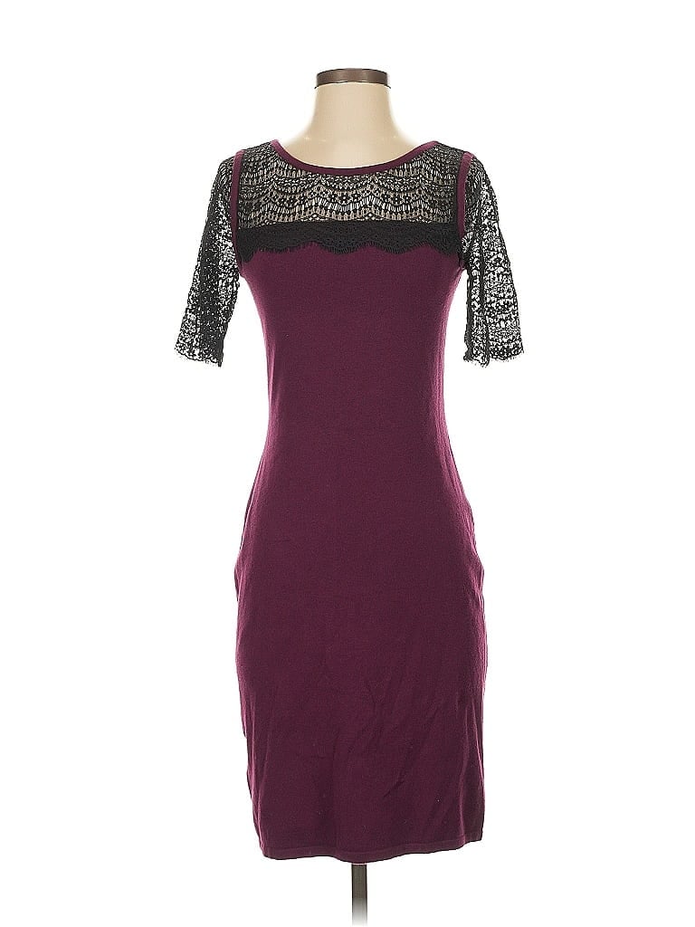 Pre-owned Ann Taylor Cocktail Dress In Burgundy