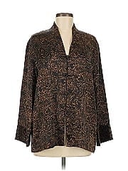 Chico's Design Long Sleeve Silk Top