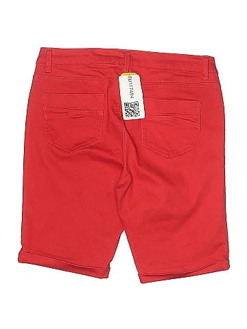 Mystree Bright Red Casual Denim Shorts (view 2)