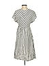 Isabel Maternity 100% Rayon Stripes Gray Casual Dress Size S - photo 2