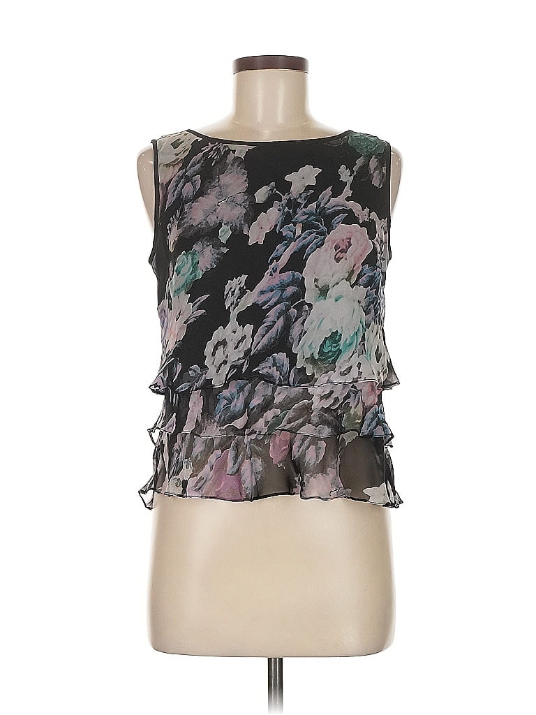 Alex Evenings 100% Polyester Black Sleeveless T-Shirt Size M - photo 1