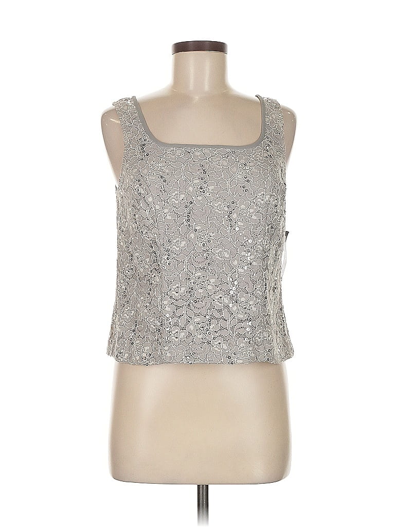Alex Evenings Silver Sleeveless Top Size M - photo 1