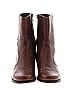 Anne Klein 100% Leather Brown Ankle Boots Size 7 1/2 - photo 2