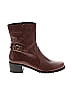 Anne Klein 100% Leather Brown Ankle Boots Size 7 1/2 - photo 1