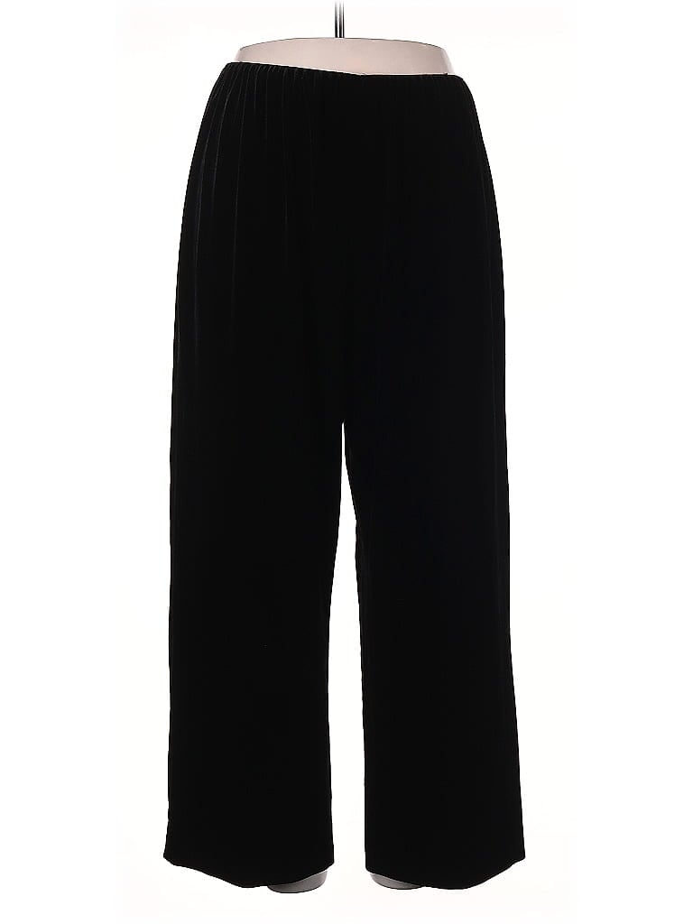 Alex Evenings Solid Black Casual Pants Size 2X - photo 1
