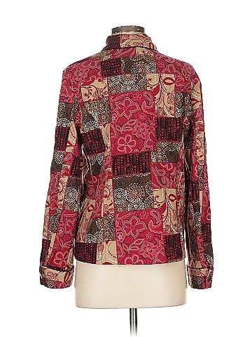 Christopher & Banks Artistic Patchwork Red Paisley Jacket (view 2)