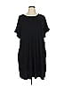 Terra & Sky Solid Black Casual Dress Size 1X - photo 1