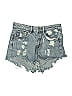&Denim by H&M Hearts Blue Denim Shorts Size 4 - photo 1