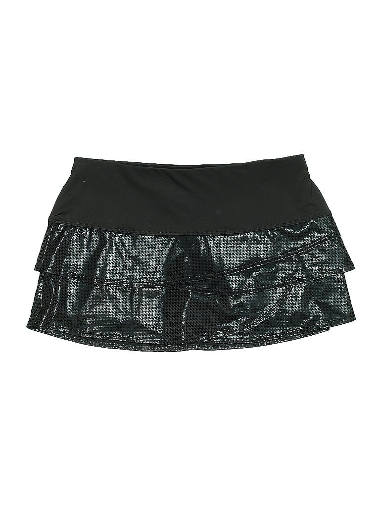 Lucky in Love Solid Black Casual Skirt Size L - photo 1