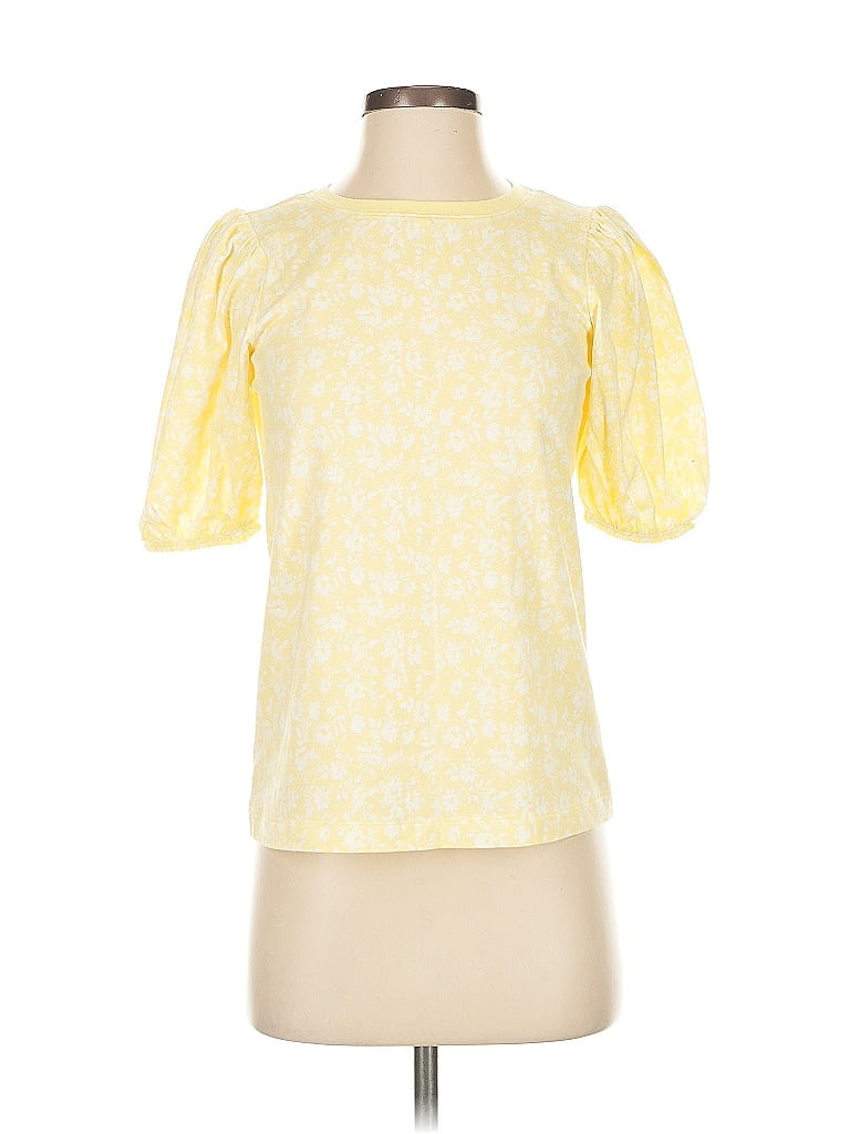 LC Lauren Conrad Yellow Short Sleeve Blouse Size XS - photo 1