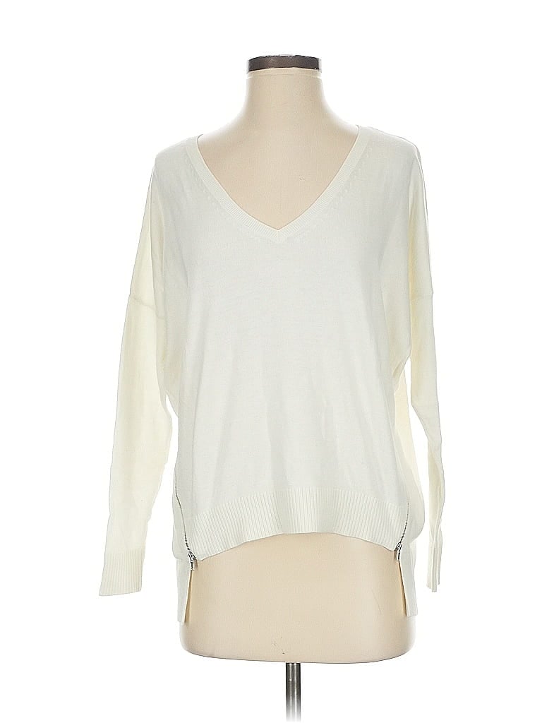 Pre-owned Express Pullover Sweater In White