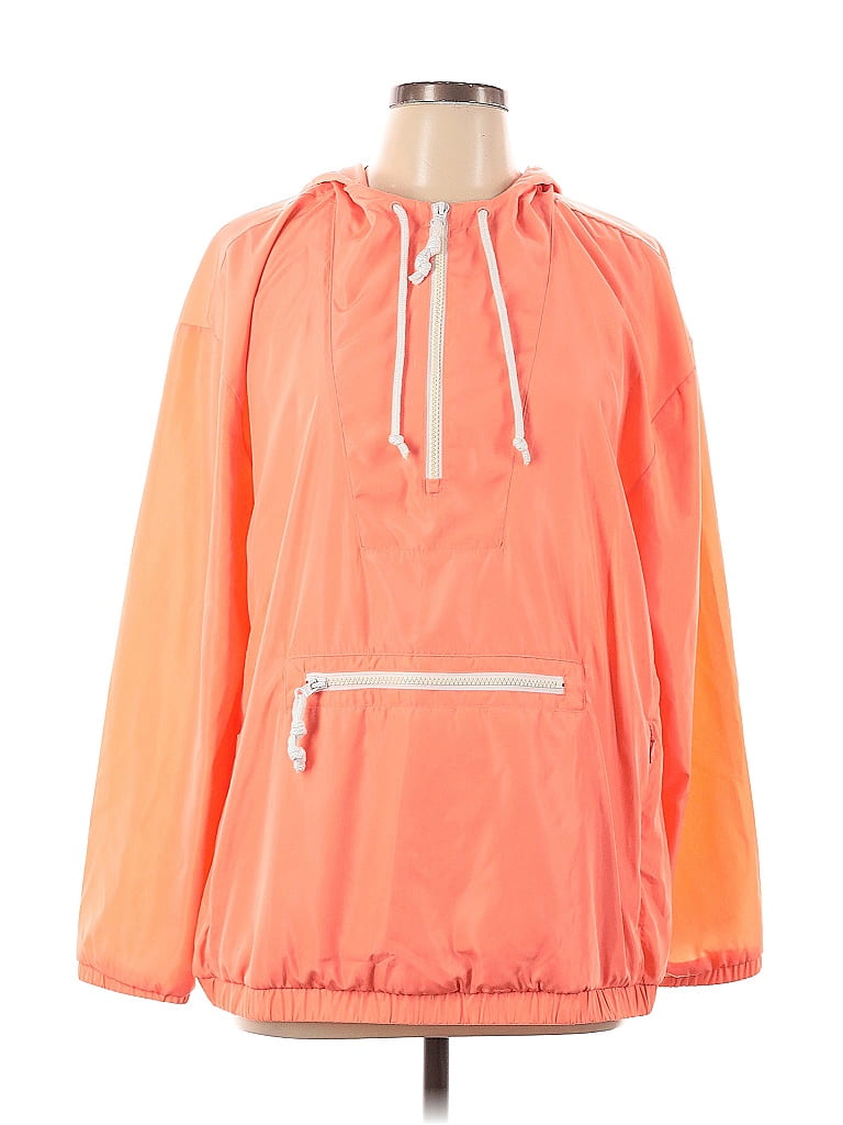 T by Talbots 100% Polyester Orange Windbreaker Size XL - photo 1