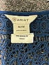 Ariat 100% Rayon Blue 3/4 Sleeve Blouse Size M - photo 7