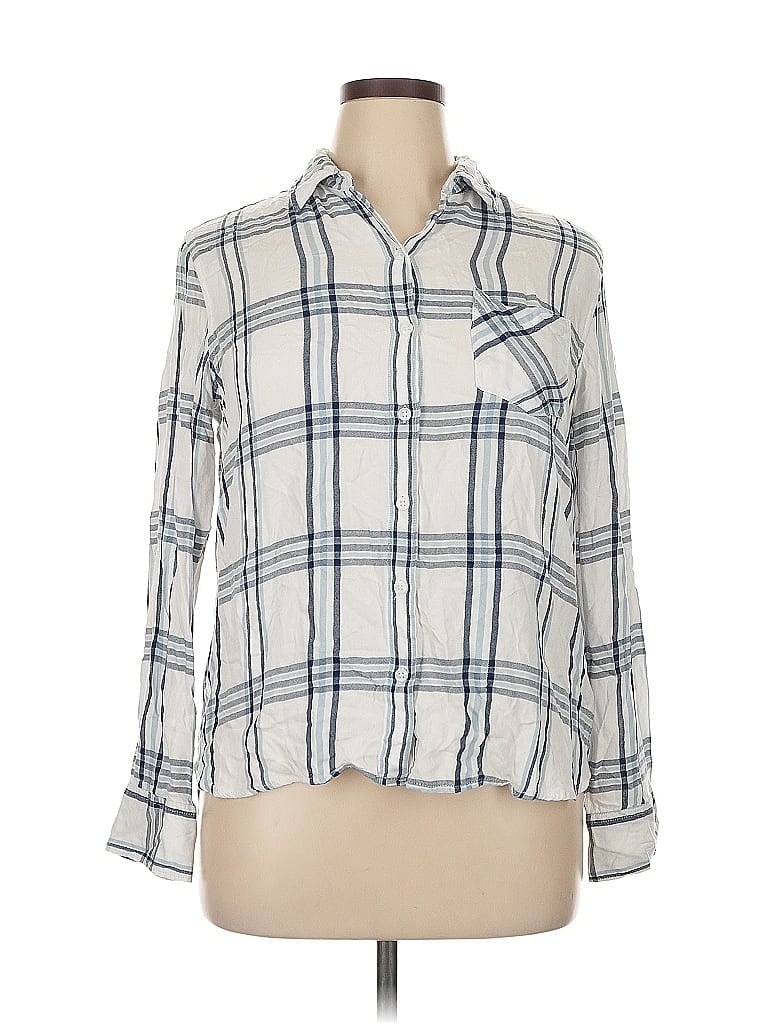 Pre-owned Woolrich 3/4 Sleeve Button Down Shirt In White