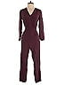 Black Halo 100% Rayon Solid Burgundy Jumpsuit Size 2 - photo 1