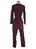 Black Halo 100% Rayon Solid Burgundy Jumpsuit Size 2 - photo 2