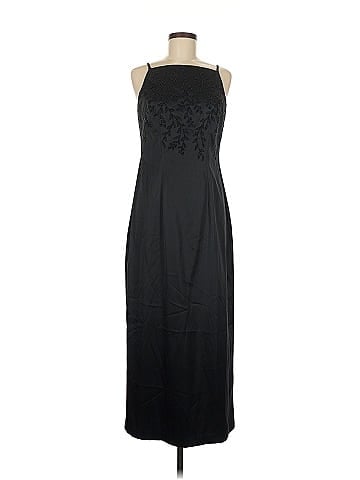 CDC Apparel Elegant Black Beaded Evening Dress (view 1)