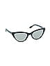 Black cat-eye sunglasses with dark lenses