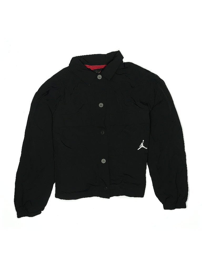 Air Jordan 100% Nylon Solid Black Jacket Size L (big kids) - photo 1