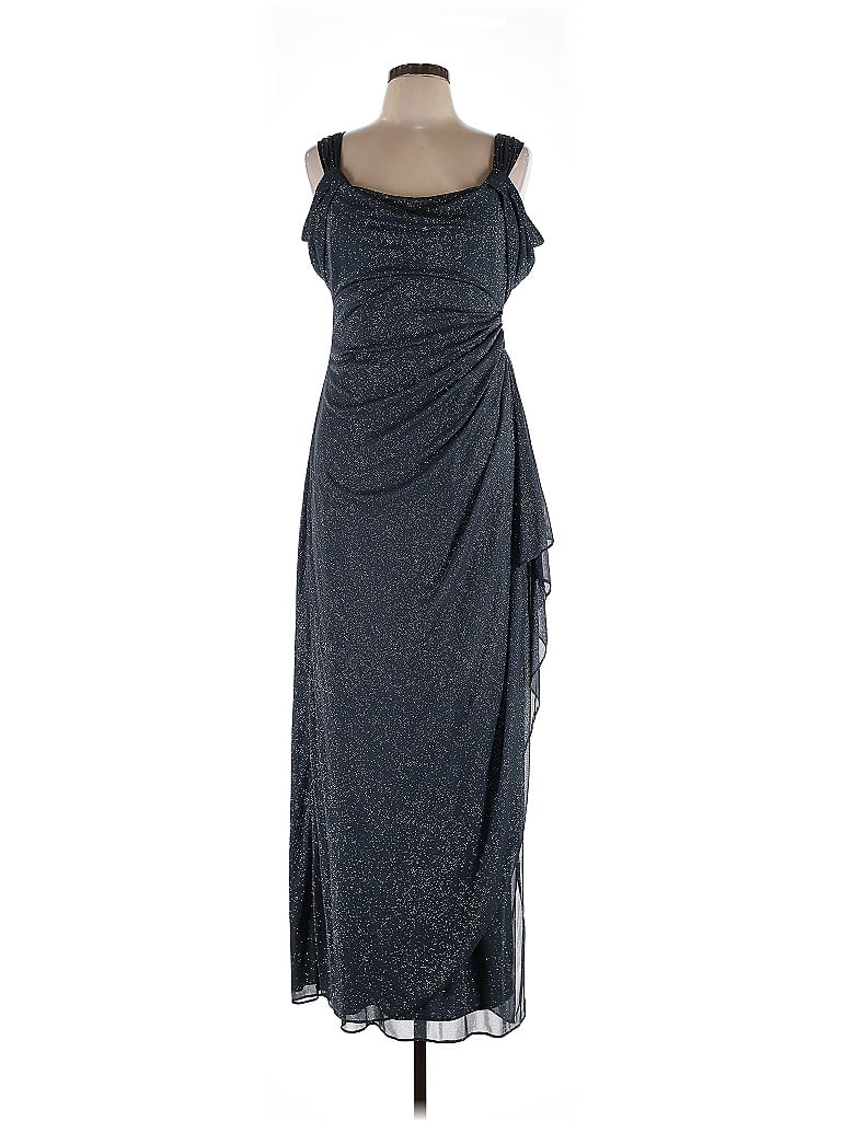 Alex Evenings 100% Polyester Gray Cocktail Dress Size 10 - photo 1