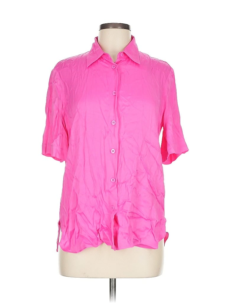 Click to view more detailed imagery on our partner's website Pre-owned Zara Short Sleeve Blouse In Pink