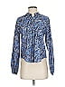 Evereve 100% Cotton Paisley Blue Long Sleeve Blouse Size S - photo 1