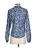 Evereve 100% Cotton Paisley Blue Long Sleeve Blouse Size S - photo 2