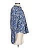 Evereve 100% Cotton Paisley Blue Long Sleeve Blouse Size S - photo 4