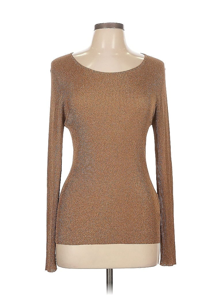 ETRO Metallic Brown Gold Pullover Sweater Size EU (IT) 48 / US 12 - photo 1