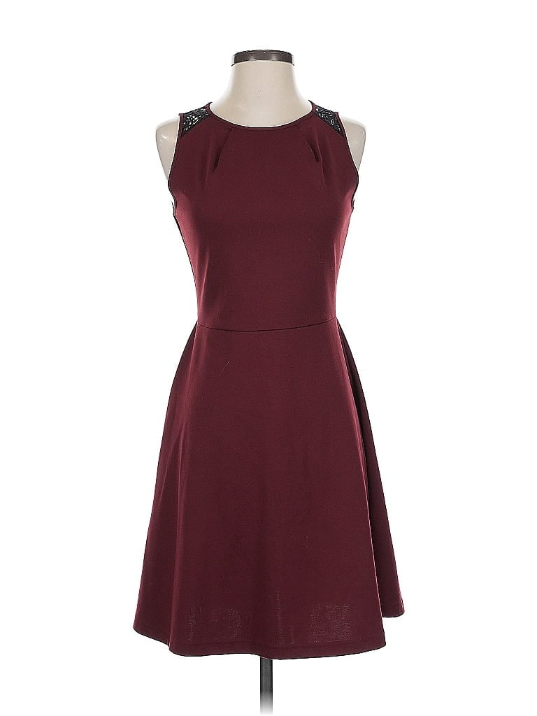 Pre-owned Mossimo Casual Dress In Burgundy