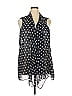 Susan Graver 100% Polyester Polka Dots Black Sleeveless Blouse Size 2X - photo 1
