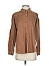 Cloth & Stone 100% Lyocell Solid Brown Long Sleeve Button-Down Shirt Size S - photo 1