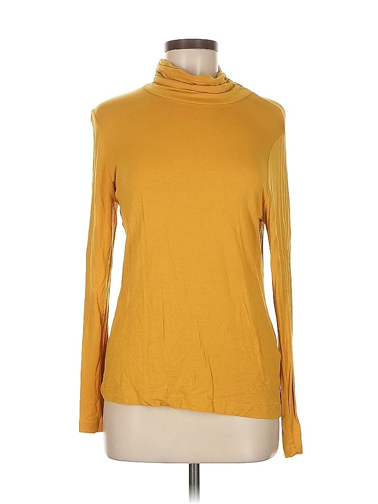 Joseph A. Yellow Long Sleeve Turtleneck Size M - photo 1