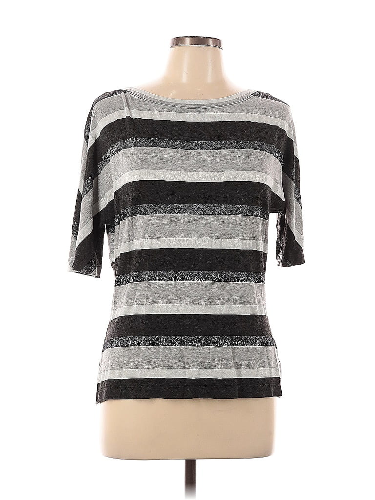 St. John Gray Short Sleeve Top Size L - photo 1