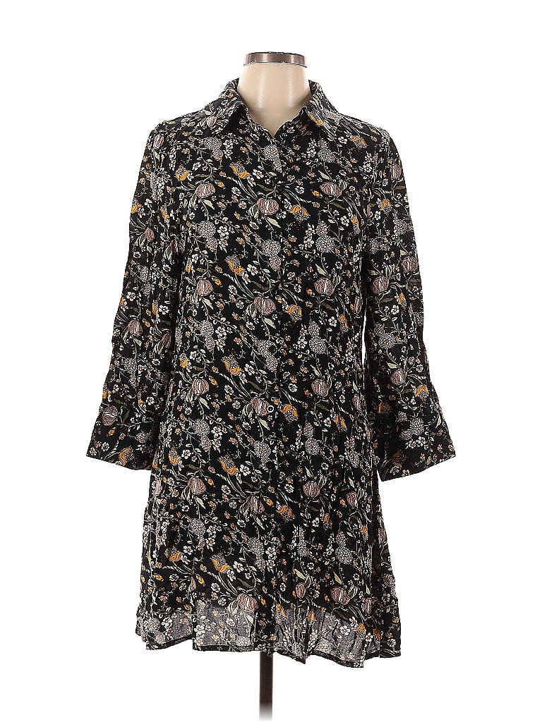 Natural Life 100% Rayon Black Casual Dress Size L - photo 1