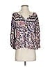 Evereve 100% Rayon Purple 3/4 Sleeve Blouse Size S - photo 1