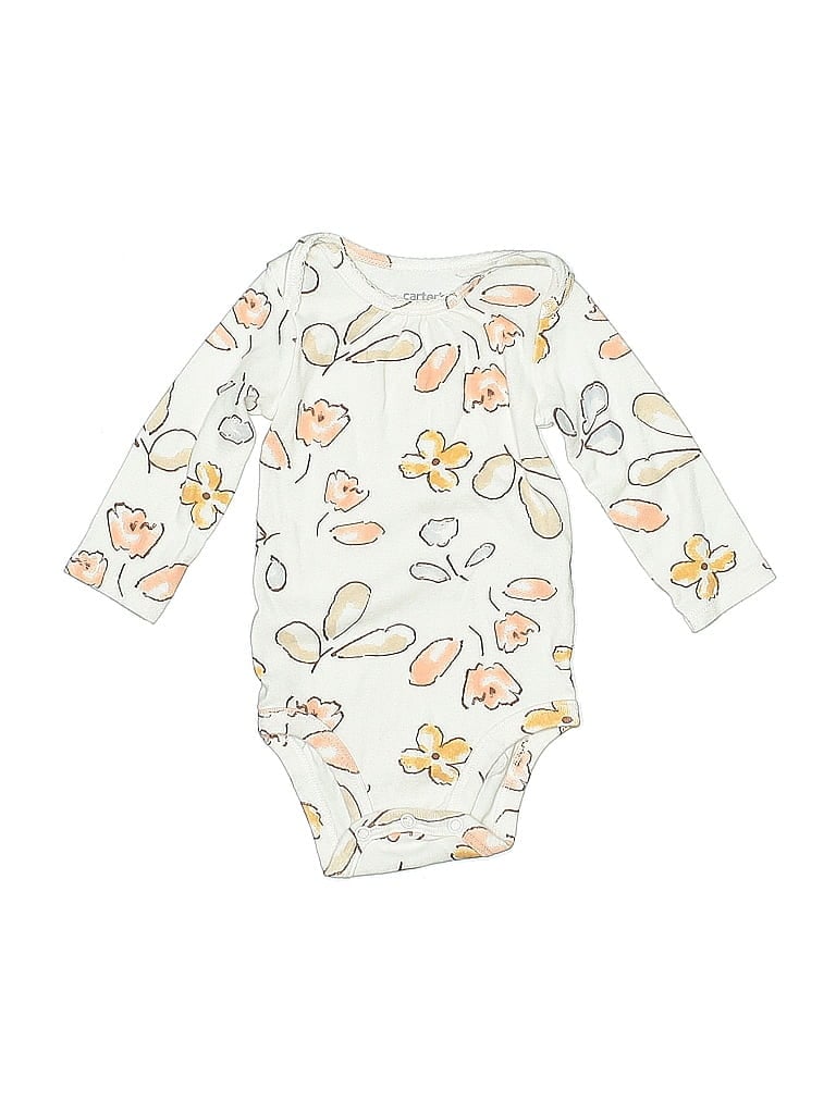 Just One You Made by Carter's Ivory Long Sleeve Onesie 3-6 MO / 6 MO - photo 1