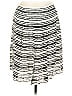 W by Worth Stripes Silver Casual Skirt Size 6 - photo 1