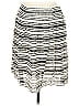 W by Worth Stripes Silver Casual Skirt Size 6 - photo 2